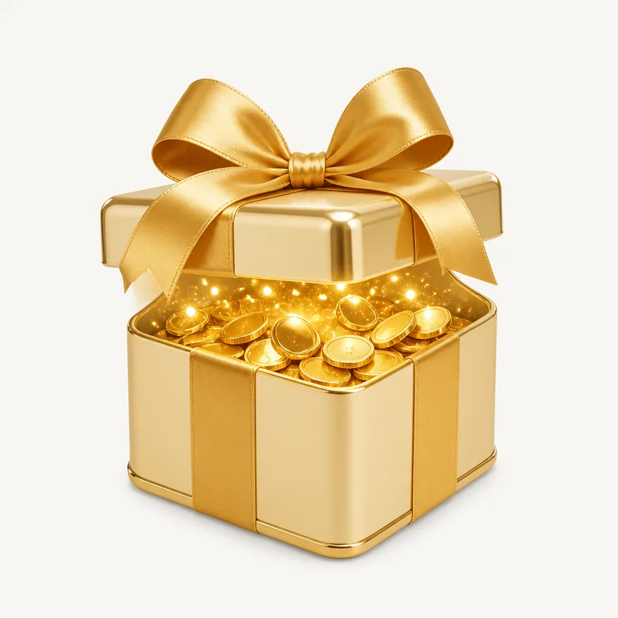 Ribbon-tied gift box — Karamba
