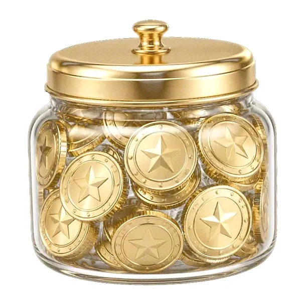 Coin-filled jar — Karamba
