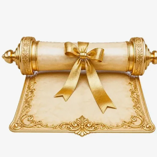 Decorated parchment scroll — Karamba