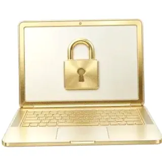 Laptop with padlock — Karamba