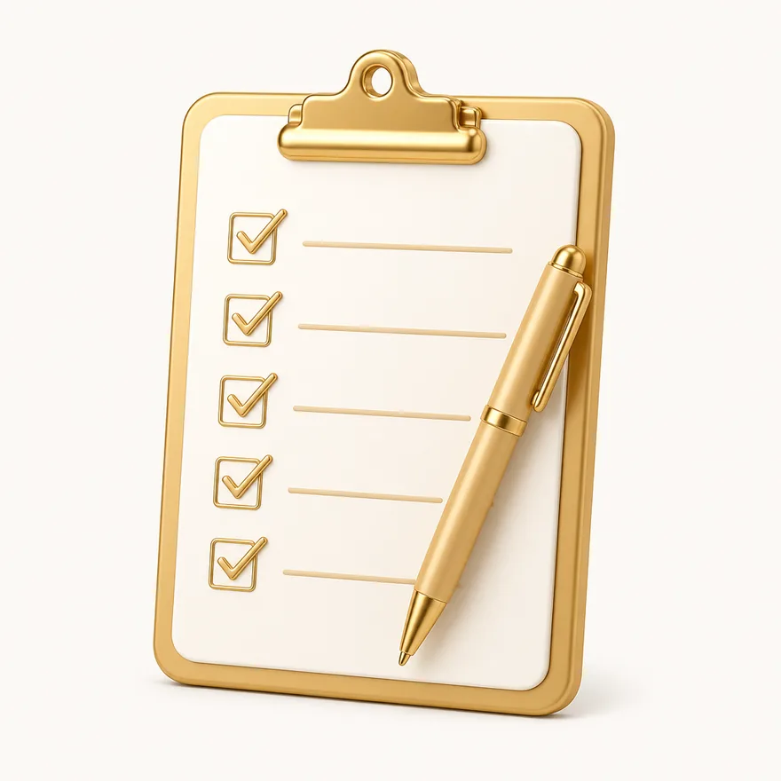 Clipboard checklist — Karamba