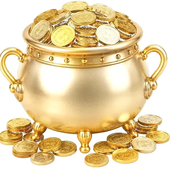 Coin-filled cauldron — Karamba